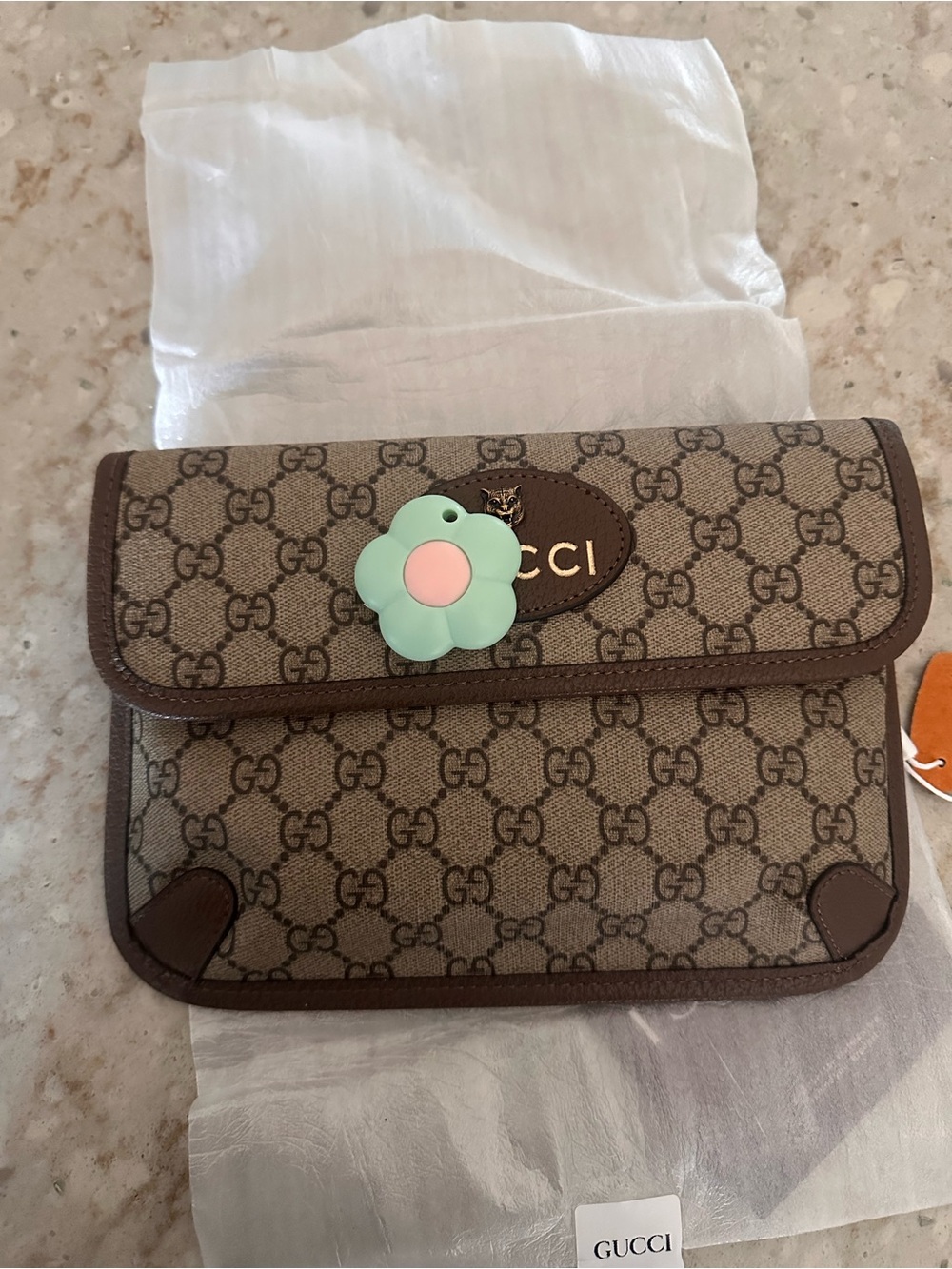 FASHION INSPO Brown GG Canvas Flap crossbody or belt bag